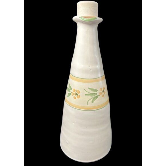 Oil or Vinegar w Stopper Jug 10.5”H Red Clay Stoneware Pottery French Cottage - Picture 2 of 14